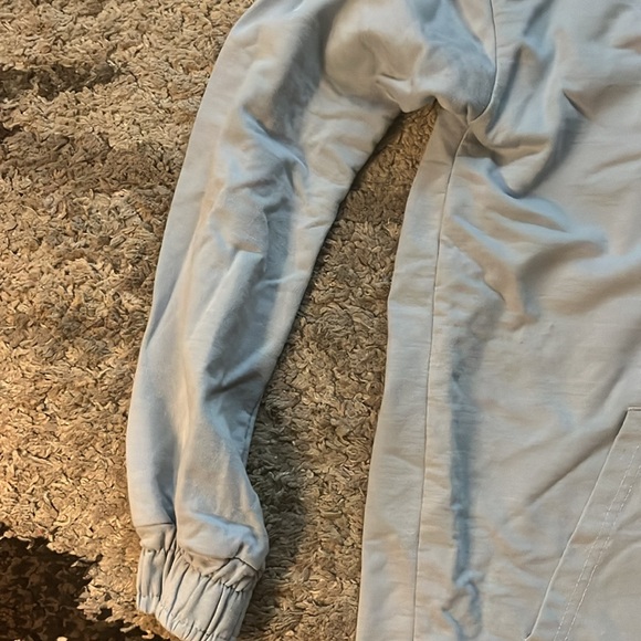 Boohoo women’s pale blue oversized half zip hoodie - Picture 2 of 8